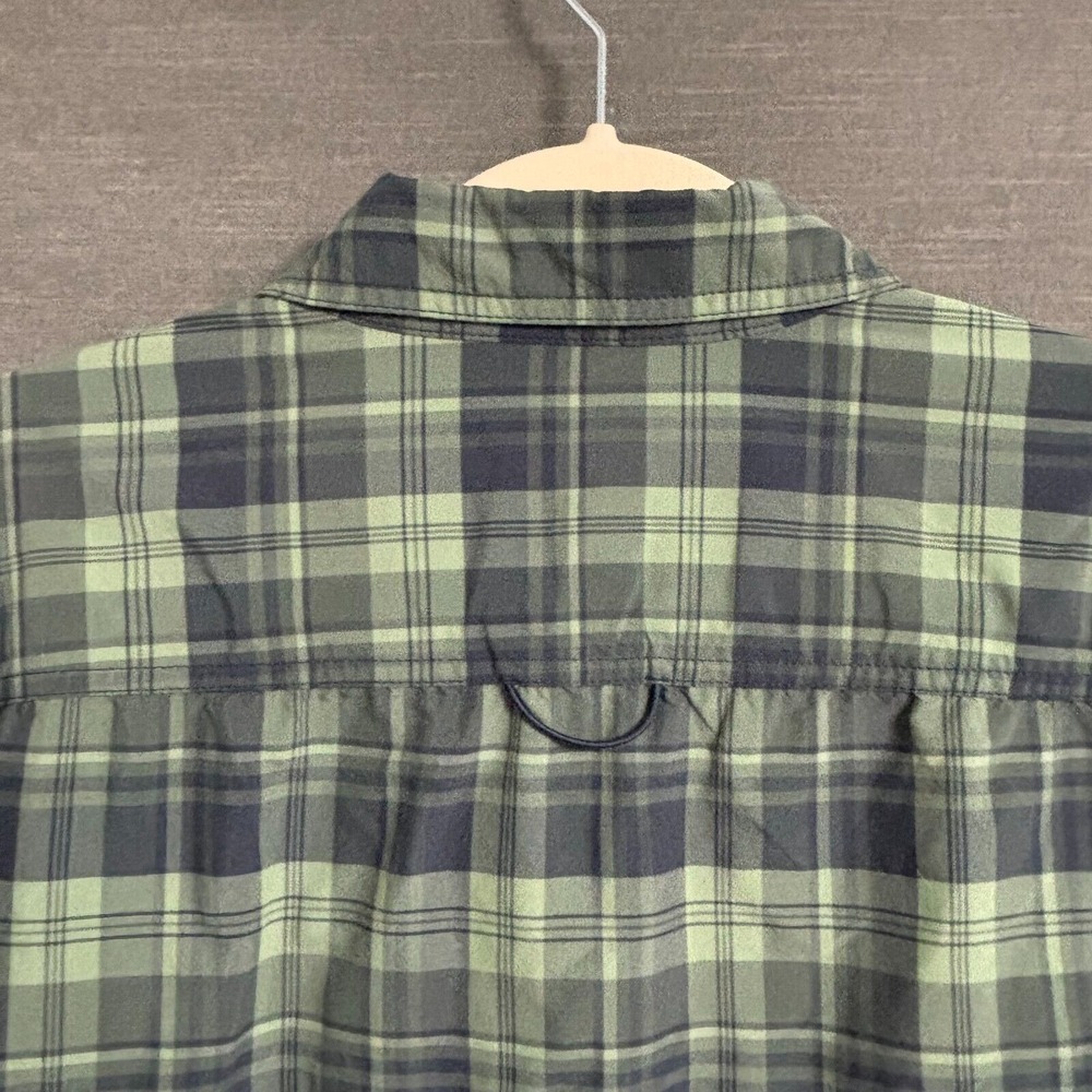 Duluth Shirt XL Green Plaid Nylon Long Sleeve Untucked Outdoor Work Hiking - Picture 7 of 9